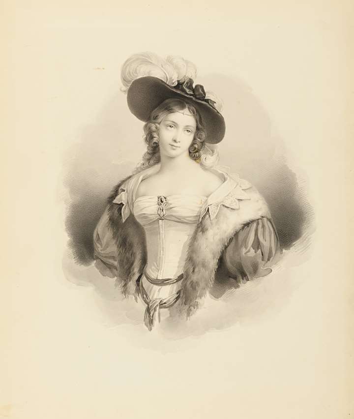 An Elegantly Dressed Young Woman Wearing a Hat